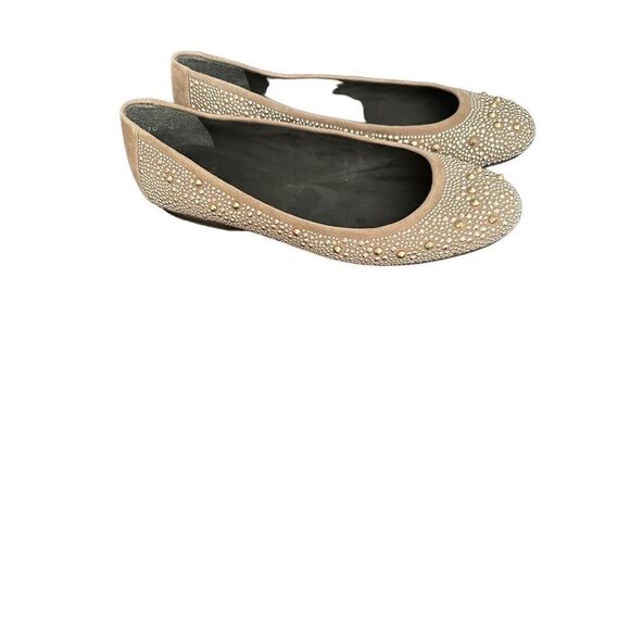 Stuart Weitzman Taupe Tan Ballet
Flats Metal Studs nubeads Haze Suede - Picture 3 of 7